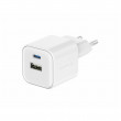 Nabíjačka Swissten TRAVEL CHARGER GaN 1x USB-C 35W PD + 1x USB-A 27W QC biela