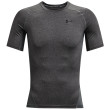 Pánske funkčné tričko Under Armour HG Armour Comp SS tmavosivá CarbonHeather/Black