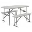 Stôl Red Mountain Picnic table Solid Foldable White