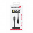 Nabíjací a dátový kábel Swissten Kevlar USB-C/Lightning 1,5 m