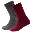 Detské ponožky Devold Daily Merino Medium Sock 2Pk Kid červená BEETROOT MIX