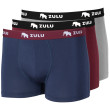 Pánske boxerky Zulu Bambus 210 3-pack mix2 grey+wine red+navy/wine red