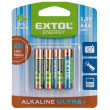 Batérie alkalické AAA Extol Ultra+ 4ks