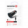 Autoadaptér Swissten Car Charger + USB-C Cable