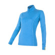 Dámske funkčné tričko Sensor Merino Active stoják, zip modrá Blue