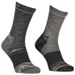 Pánske ponožky Ortovox Alpine Mid Socks M čierna/sivá Black Raven