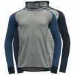 Pánske funkčné tričko Devold Kvitegga Merino 230 H. Neck sivá/modrá