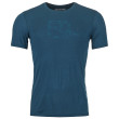 Pánske funkčné tričko Ortovox 120 Cool Tec Mtn Logo Ts M tmavě modrá Petrol Blue
