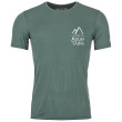 Pánske funkčné tričko Ortovox 120 Cool Tec Mtn Duo Ts M zelená/šedá arctic grey