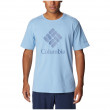 Pánske tričko Columbia Pacific Crossing™ II Graphic SS Tee svetlo modrá Jet Stream, CSC Stacked Logo Graphic