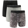 Pánske boxerky Under Armour Perf Tech Nov 6in sivá Castlerock Logo / Steel Heather / Black