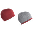 Čiapka Icebreaker Pocket Hat červená/sivá Cabernet/GritstoneHthr