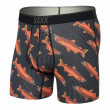 Boxerky Saxx Quest Qdm Boxer Brief Fly čierna/oranžová coho-black