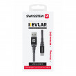 Nabíjací a dátový kábel Swissten Kevlar USB/USB-C 1,5 m