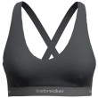 Športová podprsenka Icebreaker W Mer 125 Cool-Lite Sprite Racerback Bra sivá Gritstone Heather-013