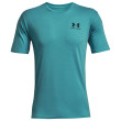 Pánske tričko Under Armour Sportstyle Left Chest SS tyrkysová Cosmos//Black