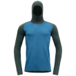 Pánske funkčné tričko Devold Kvitegga Merino 230 Hoodie Man modrá WOODS/BLUE