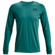 Tričko Under Armour Sportstyle Left Chest LS zelená Tourmaline Teal/Black