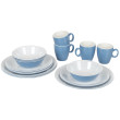 Sada riadov Bo-Camp Tableware Two tone - 16ks svetlomodrá Blue