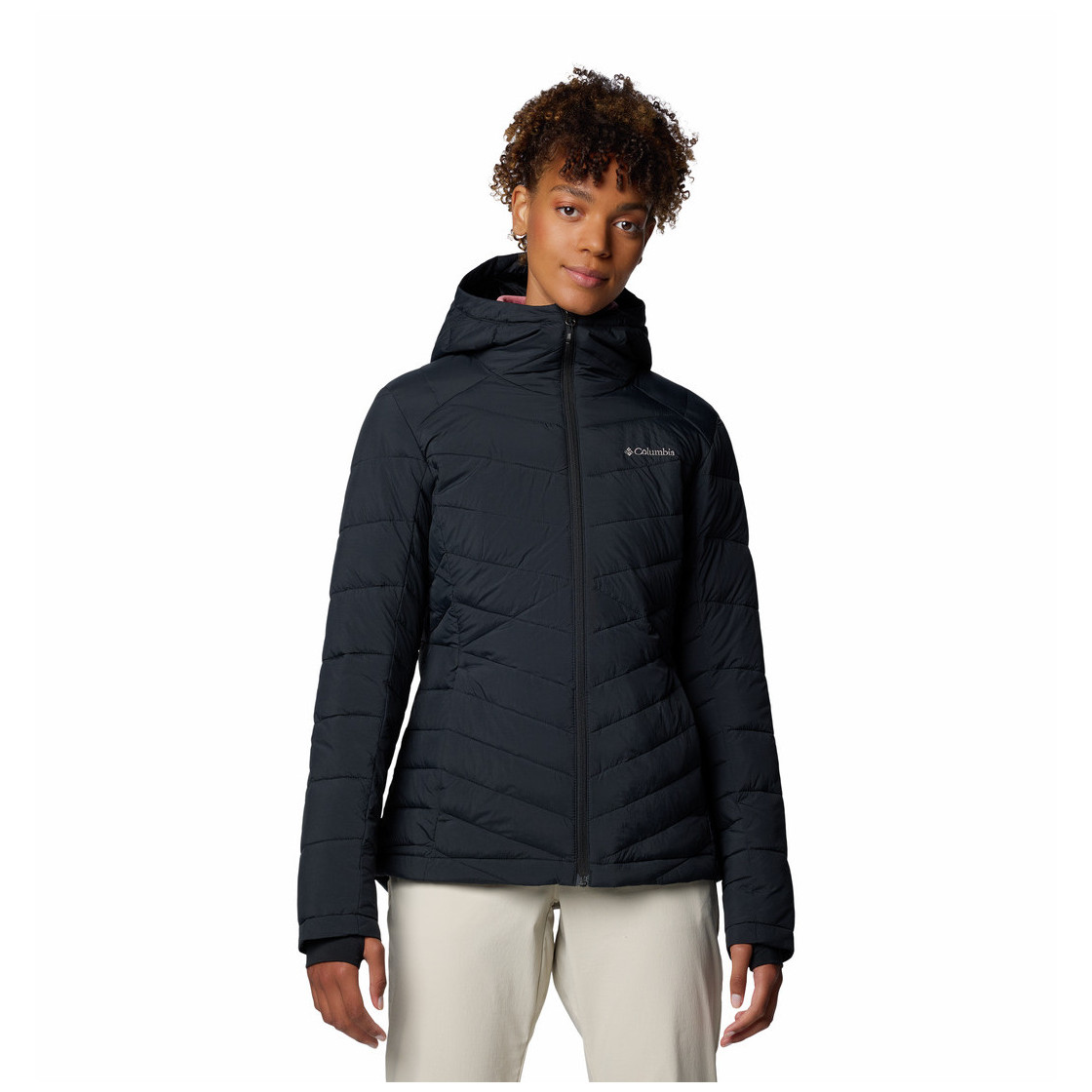 Dámska zimná bunda Columbia Joy Peak™ II Hooded Jacket Veľkosť: M / Farba: čierna