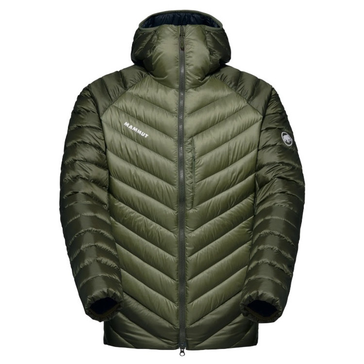 Pánska páperová bunda Mammut Broad Peak IN Hooded Jacket Men Veľkosť: M / Farba: tmavozelená