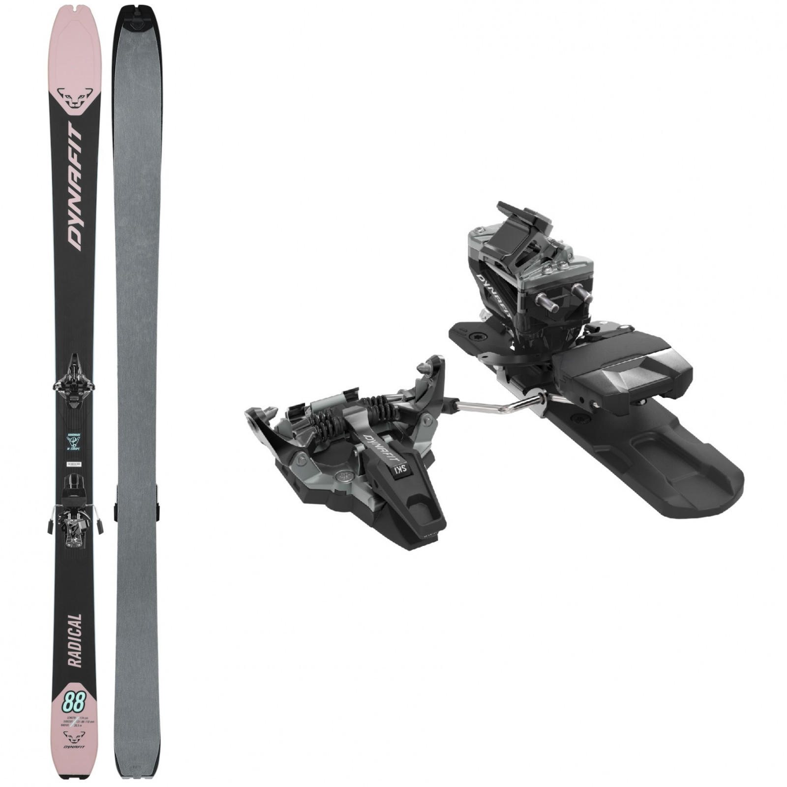 Skialpový set Dynafit Radical 88 Ski Set Women Dĺžka lyží: 151 cm / Farba: svetloružová