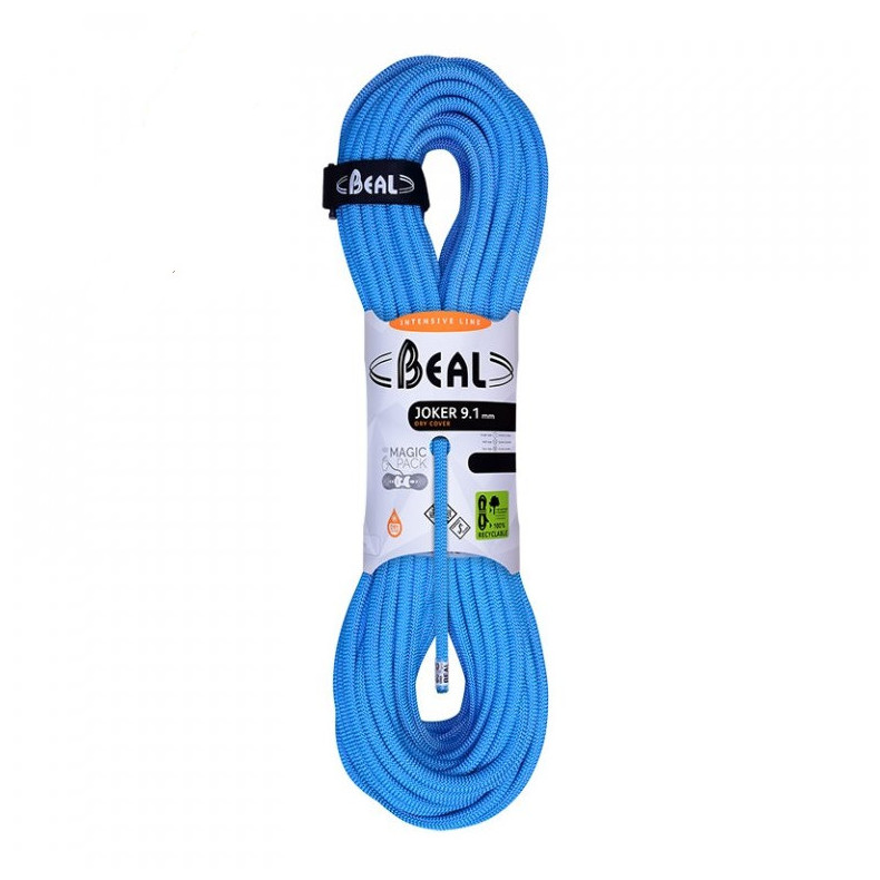 Lezecké lano Beal Joker 9,1 mm (60 m) Dry Cover Farba: modrá