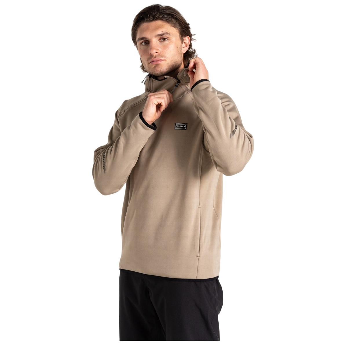 Pánska mikina Dare 2b T-Bar Hoodie Veľkosť: M / Farba: svetlohnedá