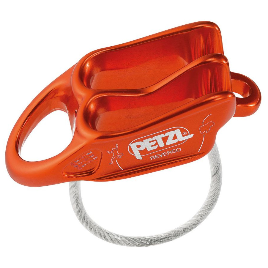 Viacúčelová istiaca brzda Petzl Reverso Farba: oranžová