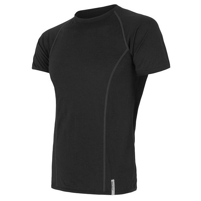 Pánske funkčné tričko Sensor Merino Wool Active kr.r. Veľkosť: M / Farba: čierna