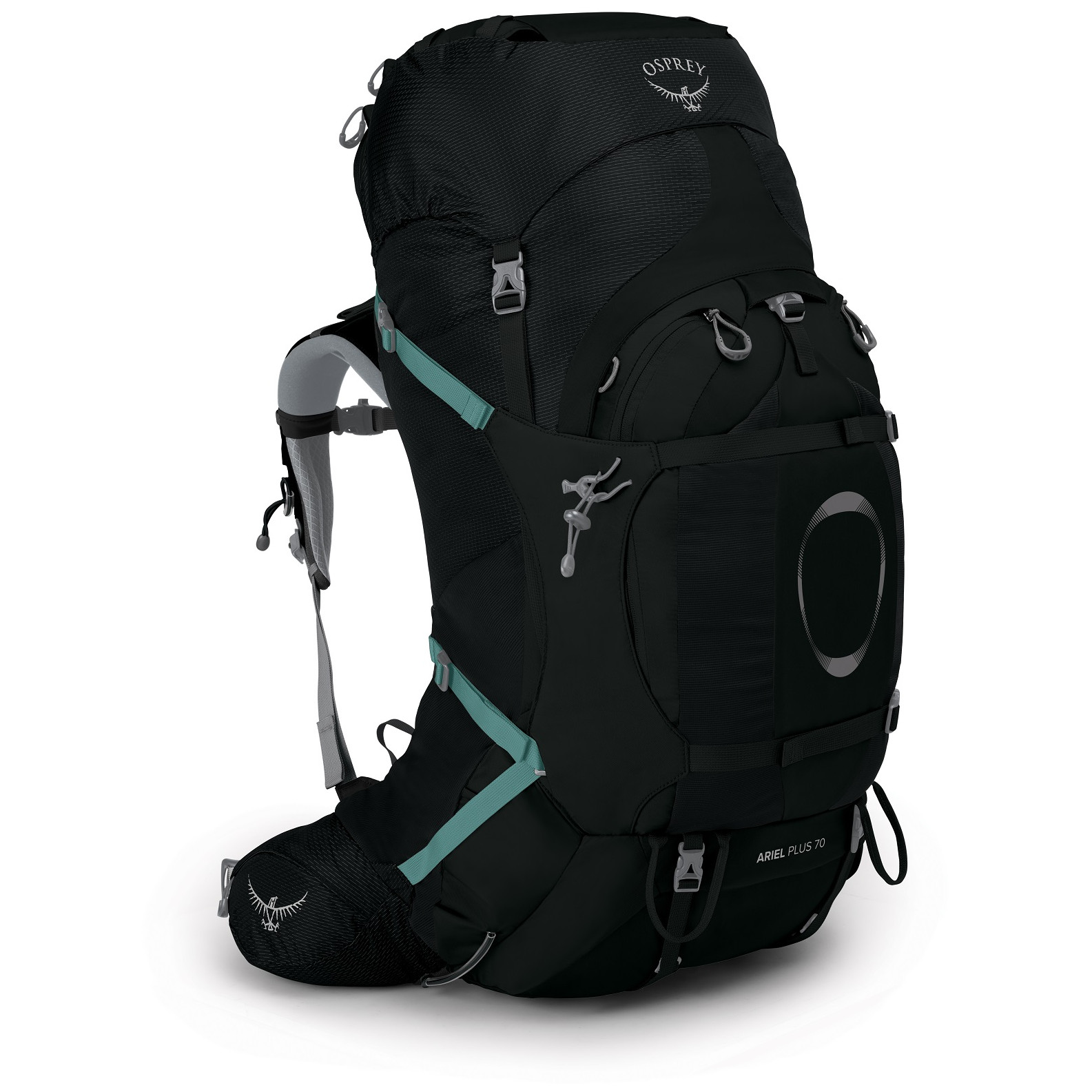 Batoh Osprey Ariel Plus 70 Veľkosť chrbtovej časti batoha: XS/S / Farba: čierna