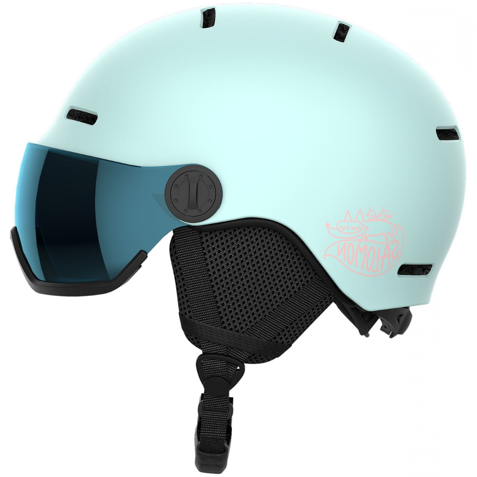 Detská lyžiarska prilba Salomon Orka Visor Veľkosť helmy: 53-56 cm / Farba: svetlomodrá