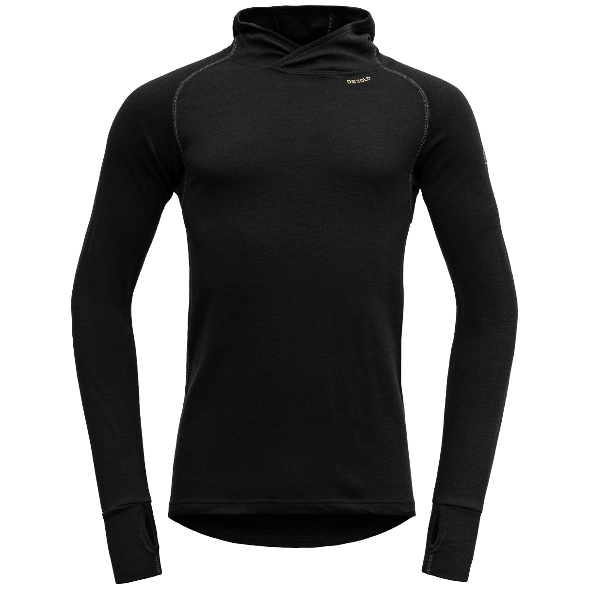 Pánska funkčná mikina Devold Expedition Merino 235 Hoodie Man Veľkosť: M / Farba: čierna