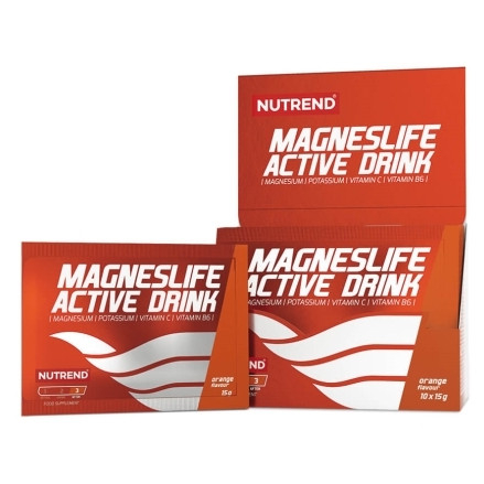 Výživový doplnok Nutrend Magneslife Active Drink 10 x 15 g príchuť: pomaranč