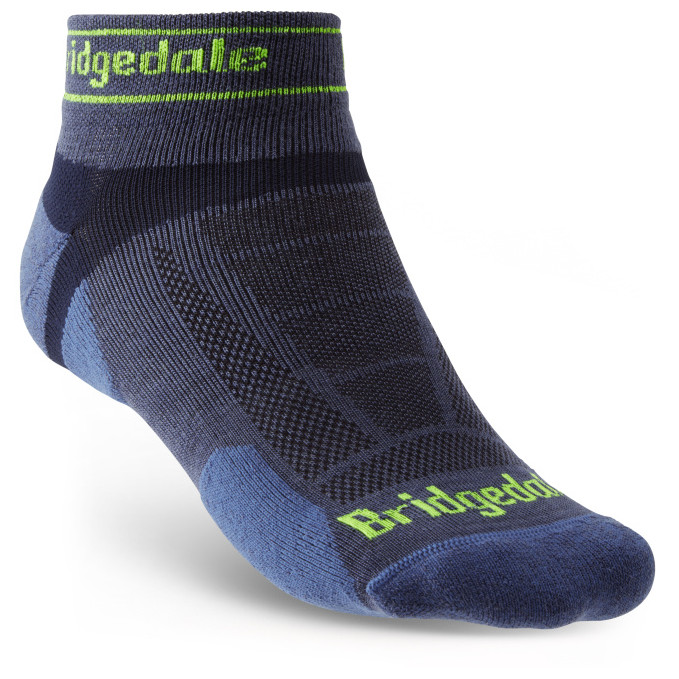 Ponožky Bridgedale Trail Run UL T2 MS Low Veľkosť ponožiek: 40-43 / Farba: modrá