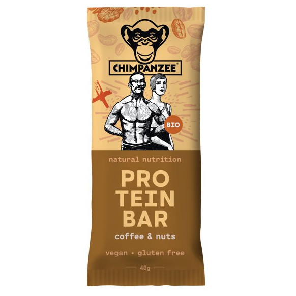 Tyčinka Chimpanzee BIO Protein Bar Coffee & Nuts 40g príchuť: káva
