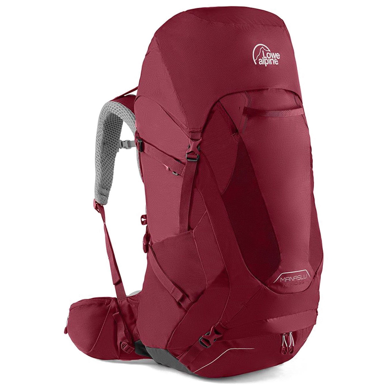 Dámsky batoh Lowe Alpine Manaslu ND 50:65 Veľkosť chrbtovej časti batoha: S/M / Farba: červená