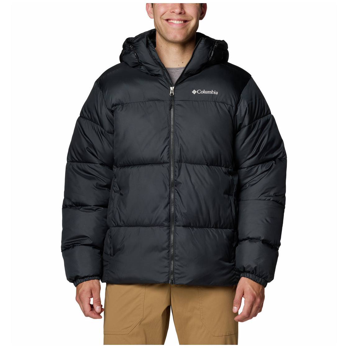Pánska zimná bunda Columbia Puffect™ II Hooded Jacket Veľkosť: L / Farba: čierna