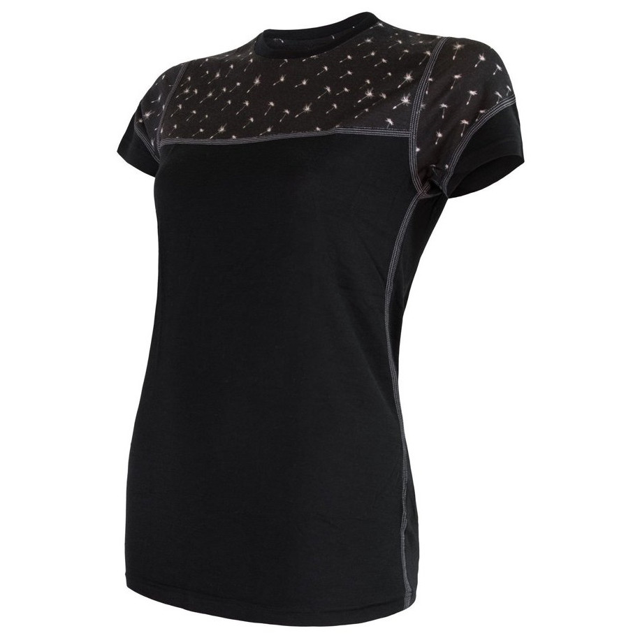 Dámske funkčné tričko Sensor Merino Impress (short sleeve) Veľkosť: L / Farba: čierna