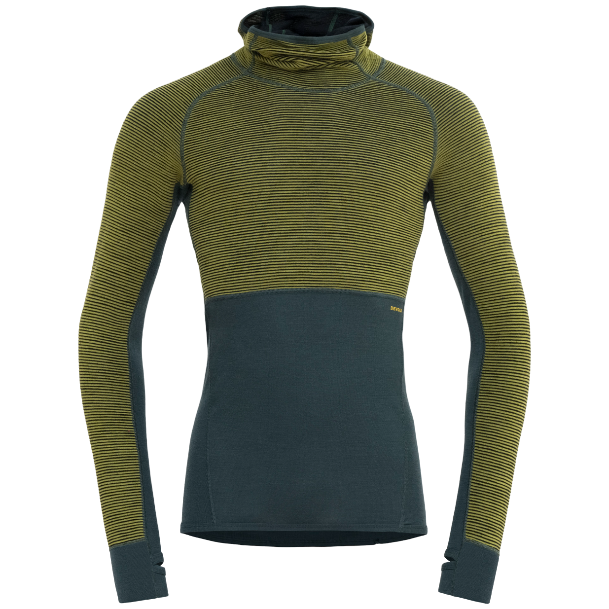 Pánska funkčná mikina Devold Tuvegga Merino Hoodie Man Veľkosť: XL / Farba: zelená