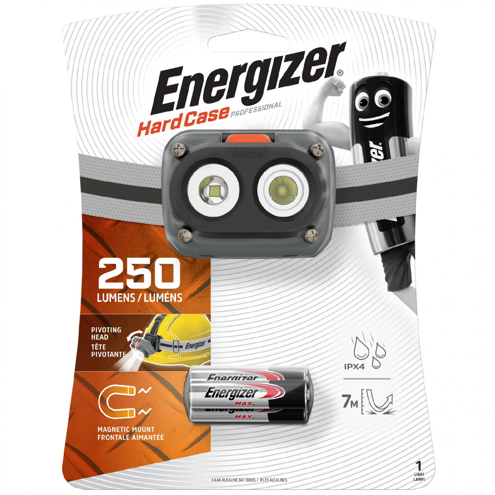 Čelovka Energizer Hard Case Pro LED 250 lm Farba: sivá