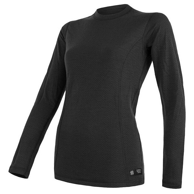 Dámske tričko Sensor DF Merino Wool dl.r. Veľkosť: M / Farba: čierna