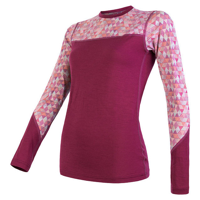 Dámske funkčné tričko Sensor Merino Impress (long sleeve) Veľkosť: S / Farba: fialová