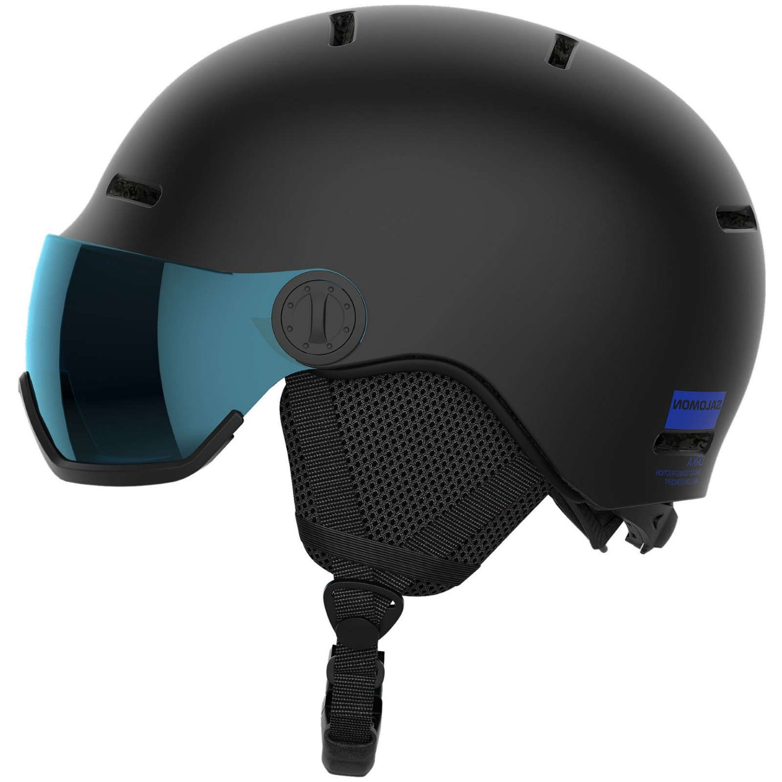 Detská lyžiarska prilba Salomon Orka Visor Veľkosť helmy: 53-56 cm / Farba: čierna