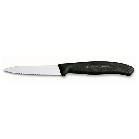 Nôž na zeleninu Victorinox vlnitý 8 cm Farba: čierna