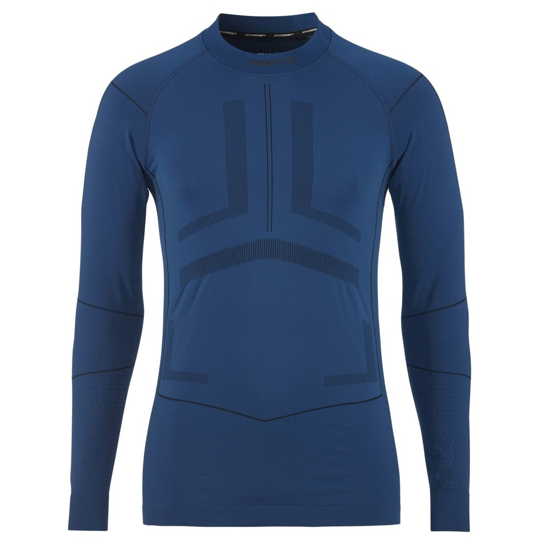 Pánske tričko Craft Active Intensity LS Veľkosť: L / Farba: modrá/čierna