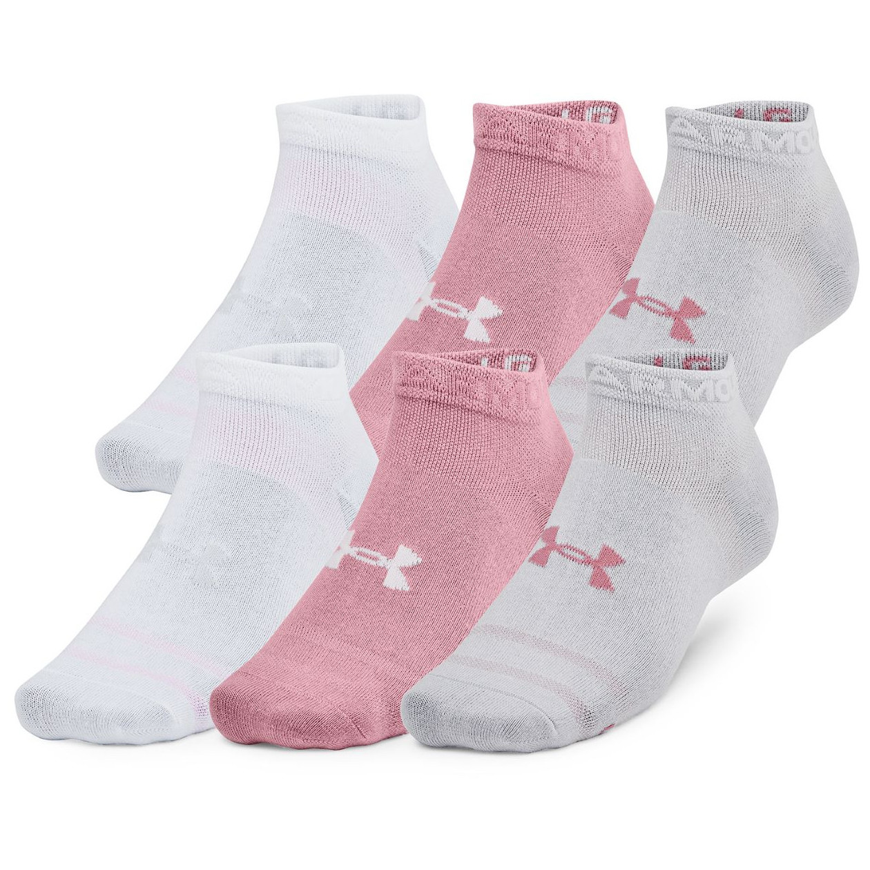 Sada ponožiek Under Armour Essential 6pk Low Veľkosť ponožiek: 31,5-36,5 / Farba: ružová