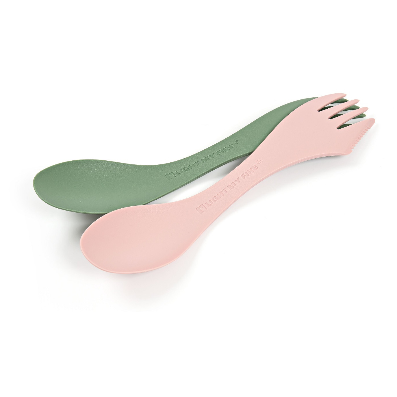 Príbor Light My Fire Spork Medium 2-pack Farba: ružová/zelená