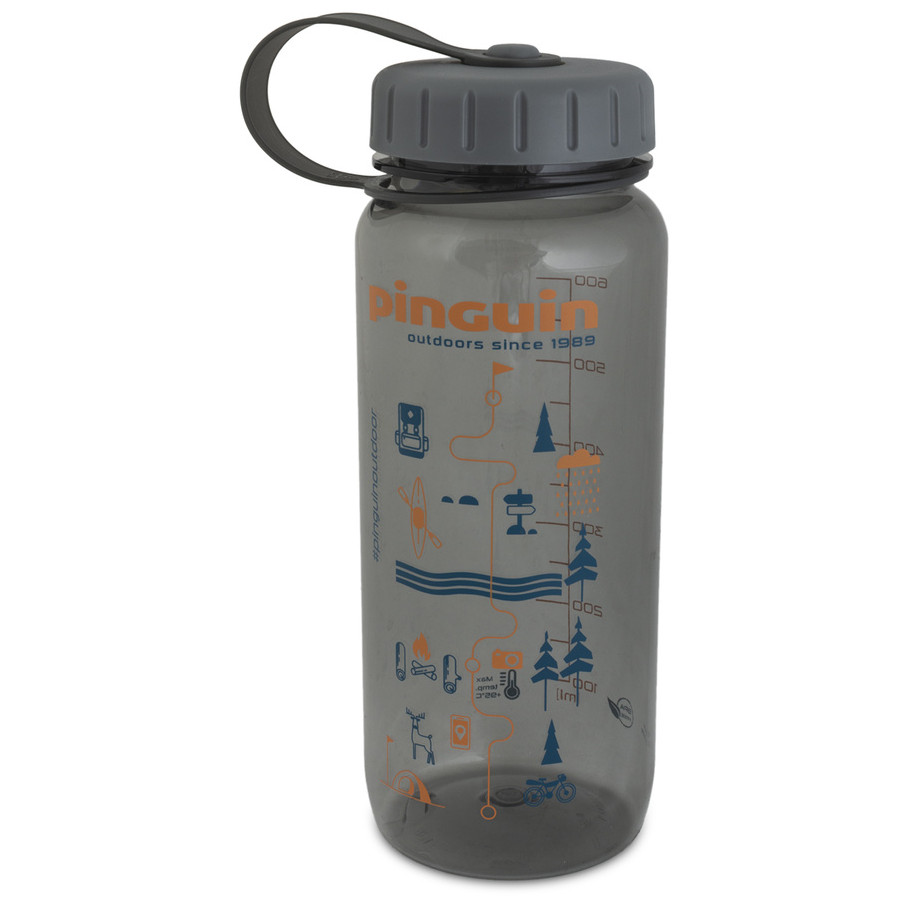 Fľaša Pinguin Tritan Slim Bottle 0,65 l Farba: sivá