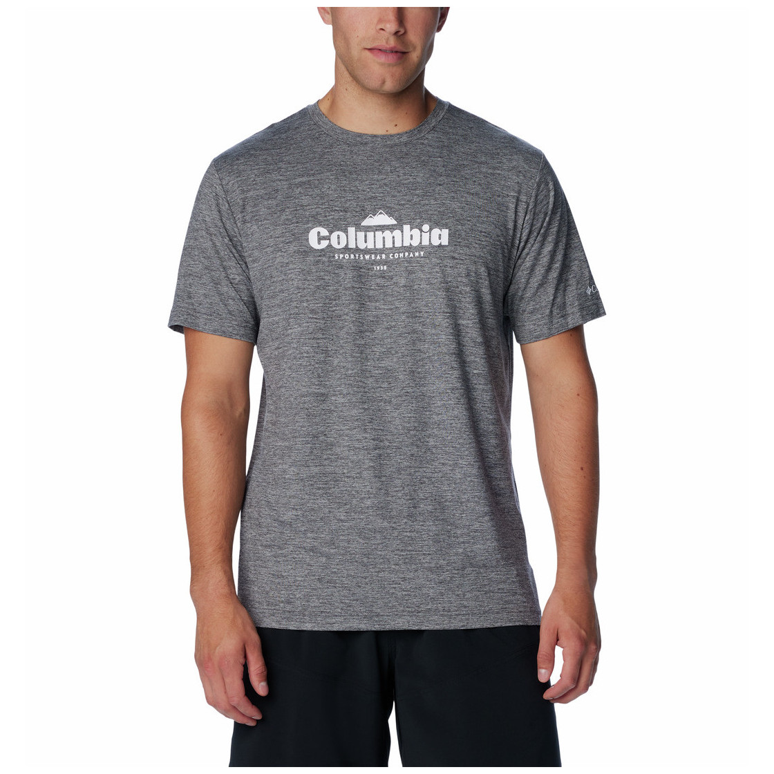 Pánske tričko Columbia Kwick Hike™ Graphic Short Sleeve Tee Veľkosť: XXL / Farba: sivá/čierna